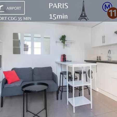 Appartement Cosy studio avec grande terrasse de 25 m2 à Romainville Extérieur photo